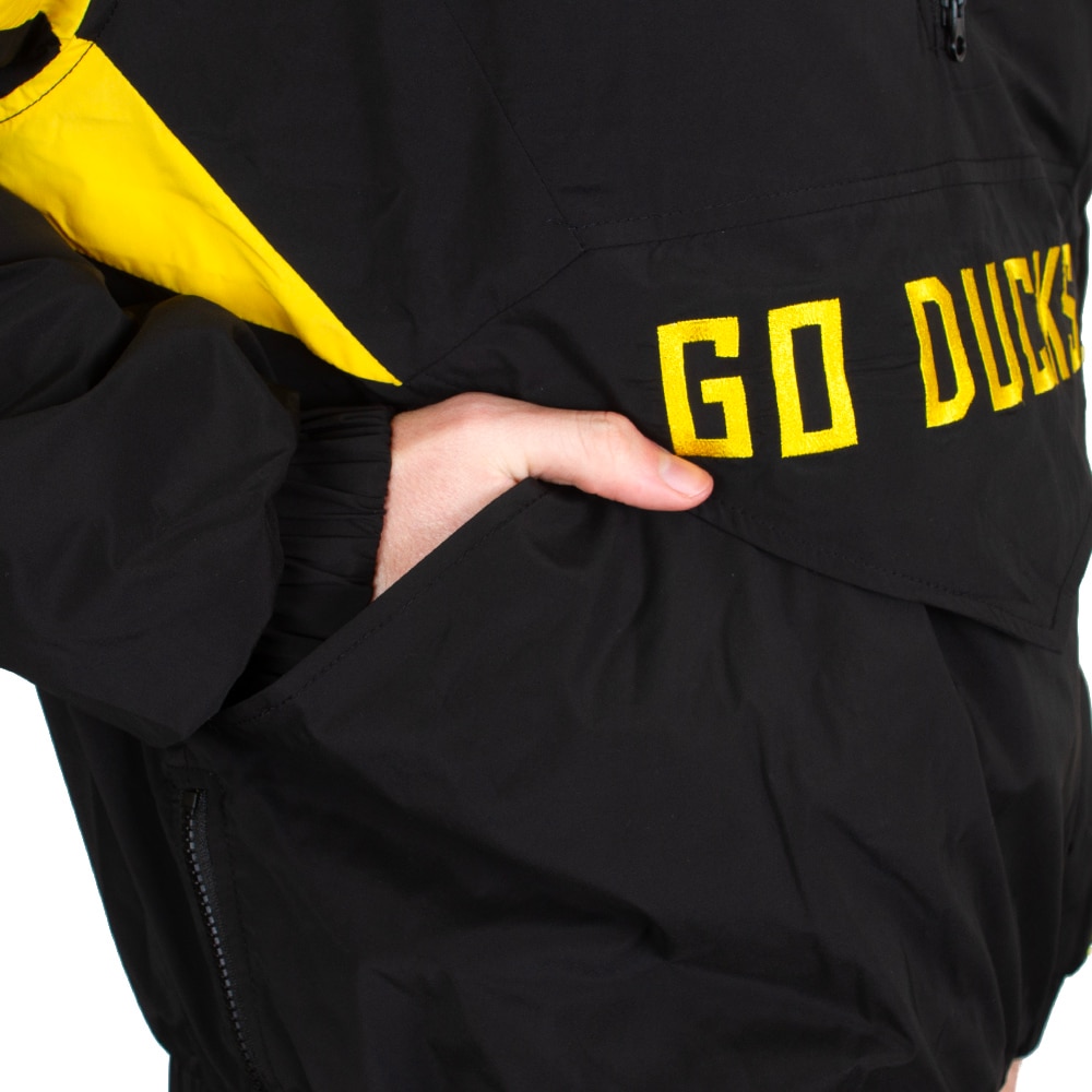 Interlocking UO, Black, Coat/Jacket, Polyester, Men, Portland Gear, Legacy, Anorak, 1/4-Zip, 986748